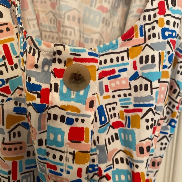 Boden Dresses & Skirts - Boden Joanna Seaside House Novelty Print Button Down Belted Midi Dress